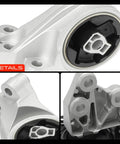 Close-up of Built Tough Engine Motor Mount from kit, showing metallic surface and rubber isolation for Chevy Captiva Sport Equinox GMC Terrain.