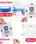 All In One Trading Card Shipping Kit With 120 Card Protectors 3.5 By 4.5 Inches, 60 Black Bubble Mailers, 100 Cellophane Bags, And 1 Roll Painter Tape for card packing
