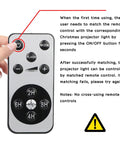 Remote control for Star String Lights 43 Ft 100 LED Warm White Fairy Lights With Extendable Waterproof Design 8 Modes, with instructions.