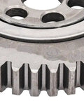 Close-up of Quieter Timing Gear Drive for 1955 to 1992 Small Block Chevy V8 Engines, showcasing metal gear teeth.