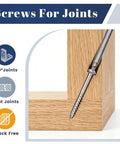 Pocket Hole Screws Kit 8 x 1-1/4 Inch Square Drive Self-Tapping Wood Screws Zinc Coated Anti-Rust Coarse Thread Carbon Steel