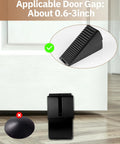 Heavy Duty Door Stopper Wedge with Adjustable Spring fits 0.6 to 3 inch gaps for interior entry and patio doors
