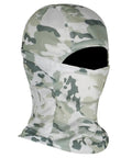 Camouflage balaclava ski mask for riding and outdoor sports with UV sun protection, wind and sand blocking, breathable fabric