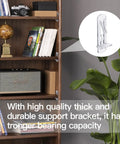 20 Pcs Clear Plastic Locking Shelf Pins 5mm 3/4 Inch Self Locking Shelf Support Peg Clips installed on cabinet