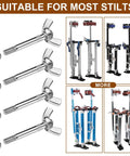 4 Pcs Galvanized Drywall Stilt Wing Bolts Replacement Kit With Washers Pro Grade Heavy Duty Fasteners For Construction Painting And Drywall Stilt Repairs And Maintenance, shown with washers