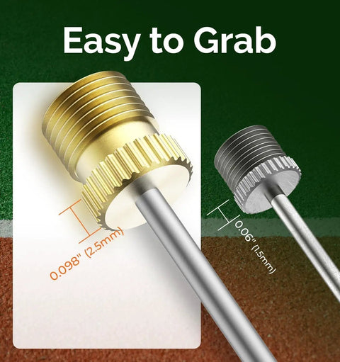 Heavy Duty Brass Ball Pump Needles Set 12 Pack No Break Tough As Nails Universal Fit close-up of needle sizes and materials