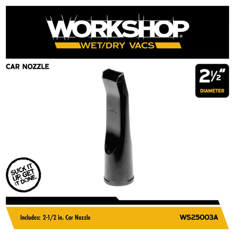 Car Vacuum Attachment For Wet Dry Vacuums, Deep Clean Car Seats, Mats And Upholstery With A Wide Nozzle, Fits Two And A Half Inch Extension Wands And Hoses, Heavy Duty Shop Vacuum Accessory For Quick Hassle Free Cleaning product image.