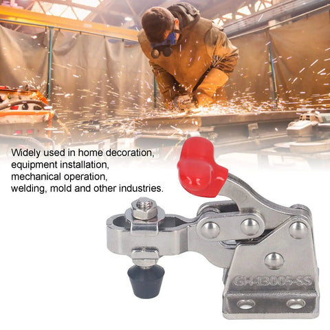 Heavy Duty Vertical Toggle Clamp With 150 Pound Capacity Smooth As Silk Quick Release Lever Adjustable Jaw For Jigs And Fixtures Dead Straight Workhorse For Woodworking Or Sheet Metal Jobs
