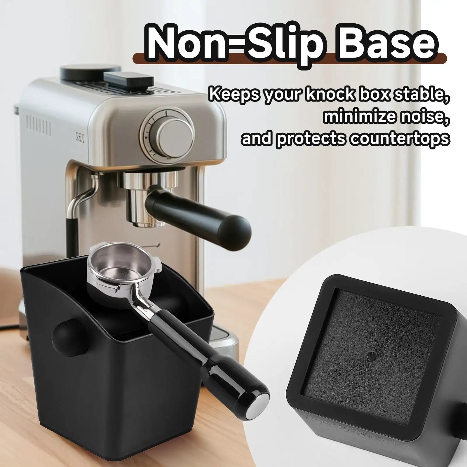 Espresso Knock Box With Large Capacity ✓