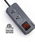 Dual Stage Temperature And Humidity Controller ITC 608T For Greenhouses And Reptile Habitats, 1800W ETL Listed Outlet Thermostat