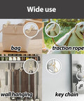 Two Pack Snap Hook Swivel Clasp Set One Half Inch Detachable Carabiner Hooks With Screwdriver Tool D Ring Keychain Clips Bag Strap Hardware For Purses Crossbody Bags Key Fobs And Pet Collars shown on bag, pet collar, wall, and key chain