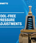 Lead Free Three Quarter Inch Water Pressure Reducing Valve With Solder Union Outlet And NPT Female Outlet Polymer Seat
