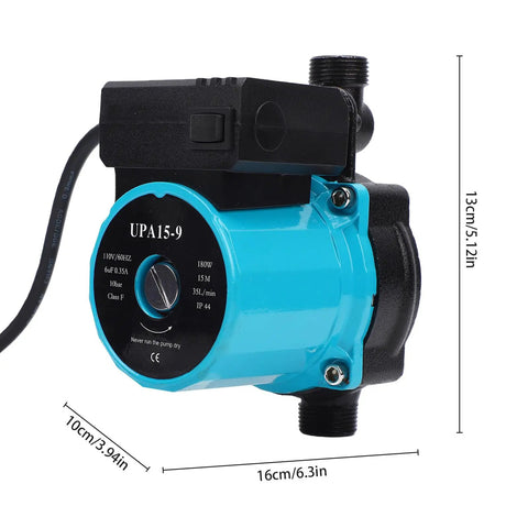 Smooth Operator Hot Water Recirculating Pump Featuring Intelligent Auto Shutoff Sensor Valve, cast iron, 16cm long.