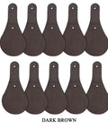 Premium Thick Vegetable Tanned Leather Keychain Blanks, Dope Teardrop DIY Craft Kit With Heavy Duty Hardware, Hand Dyed Skived Necks For Custom Engraving And Stamping Sweet Projects, 10 Pack, dark brown teardrop keychain blanks
