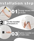 Installation steps for 4 Pack Black Stainless Steel Flush Door Handles For Pocket Doors And Sliding Doors Recessed Finger Pulls