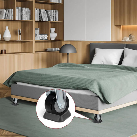 Furniture Stoppers And Wheel Caster Cups Silicone Non Slip Pads Protect Floors For Sofas Beds And Chairs Fit All Wheel Sizes Protect Scratches 8 Pack Everyday Use installed under bed wheels