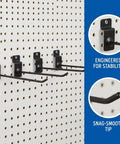 Heavy Duty Slat Wall Hanging Hooks Set 20 Pcs No Drill For Shop Displays And Supermarkets Iron Slatboard Hooks With 4mm Rod Thickness