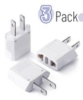 Three Pack EU To US Plug Adapters For European To American Outlets Pocket Friendly Travel Ready Converts Euro Plugs To US Sockets