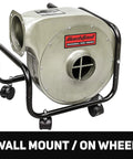 Front view of Powerful Beast 1HP Wall Mount Dust Collector with Remote Control and 550 CFM Airflow, 6.5A Induction Motor, DC30A-1