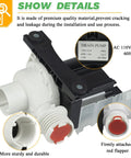 Washer Drain Pump Replacement For Kenmore Frigidaire Washers With Quiet Operation And 365 Day Warranty Easy Install Fits 137108100 134740800 AP5684706 134740500 PS7783938 Replacement Part, black and white pump close-up