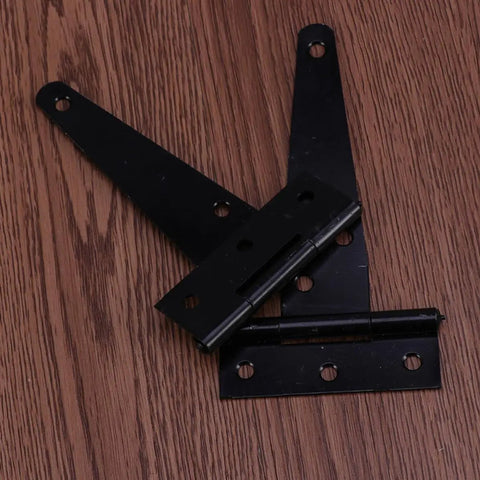 24 Piece Heavy Duty 4 Inch T Shape Door Hinges Black Iron With Six Screw Holes Built Tough For Hotels Counter Doors And Diy Projects Rugged Gate Hinges
