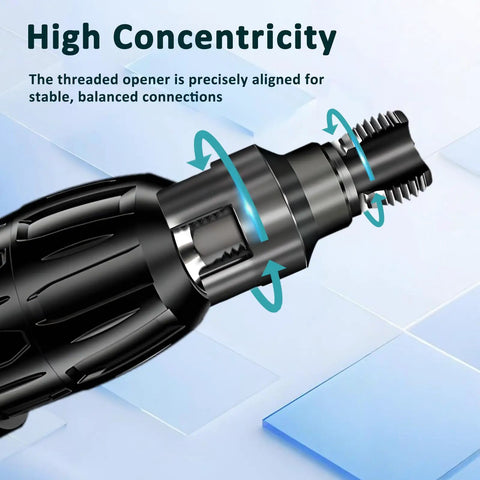 Get That Pipe Threaded Right Upgraded 2-Piece Set Cutter Kit for One Pass Internal and External Threads compatible with Electric Drill.