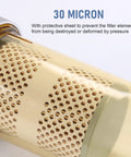 Close-up of 30 micron filter element in the Fuel Tank Filter Assembly With Wrench For Gasoline And Diesel Water Separation