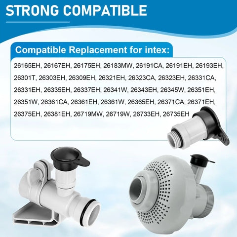 Air Jet Valve And Cap Kit For Above Ground Pool Inlets Universal Fit For Intex Models And Other Common 261xx And 263xx Series