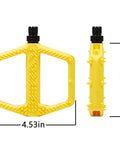 Flat Pedals For Mountain Road And Gravel Bikes Lightweight 154.5 Grams Each Wide Foot Surface Nine Sixteenth Inch Thread