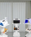 Esthetician Cart With Three Tiers Rolling Beauty Trolley Featuring 360 Degree Silent Wheels And Aluminum Alloy Tray in salon