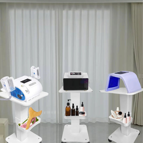 Esthetician Cart With Three Tiers Rolling Beauty Trolley Featuring 360 Degree Silent Wheels And Aluminum Alloy Tray in salon
