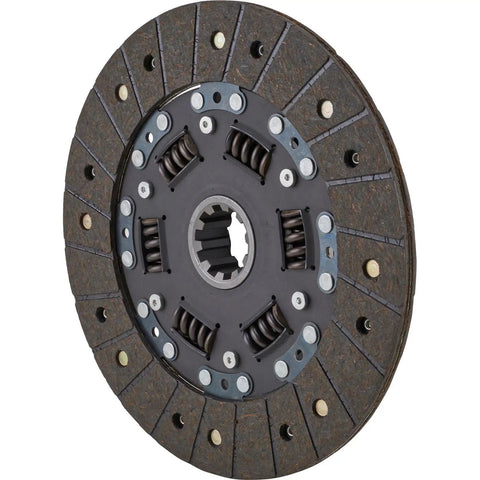 Flathead Ford Nine Inch Clutch Disc With One Three Eighth Inch Ten Spline Hub Packs Tough Organic Friction, showing single friction face and hub.