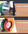 Close-up of dust cover and nylon brush on 110V Automatic Key Duplicating Machine With Precision Micro Adjust And Titanium Plated HSS Blade
