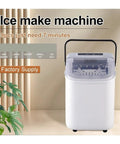 Compact Countertop Ice Maker Cranks Out Fresh Bullet Ice In Record Time Featuring Smart Digital Controls And An Integrated Handle