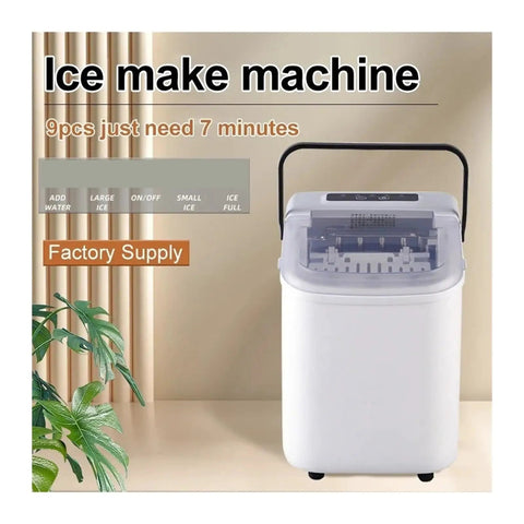 Compact Countertop Ice Maker Cranks Out Fresh Bullet Ice In Record Time Featuring Smart Digital Controls And An Integrated Handle
