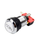 Arcade Button Kit Chrome Silver Plated LED Illuminated Push Buttons 5V 12V Plug N Play 2 Coin Button for MAME Jamma Fighting Games.