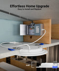 Snap Up These Kickass 6 Inch Canless Led Recessed Lights 2 Pack Ultra Slim Ic Rated Downlights Smooth White Trim Heavy Duty Thermal Protection, installation view.