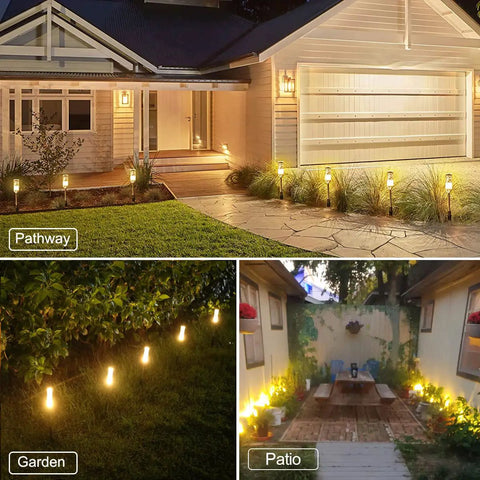 Extendable LED Pathway Lights 6 Pack Low Voltage 12V AC DC 570 Lumen Yard Walkway Driveway Landscape Lamps IP65