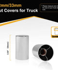60 Pcs Lug Nut Covers 33mm Cylinder Nut Covers ABS Chrome Plastic Anti Rust Thread On Nut Cover Caps For Semi Trucks
