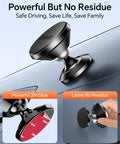 2 Pack Magnetic Phone Holder For Car Dashboard With Strong Magnet And Metal Plate Included installed on car dashboard