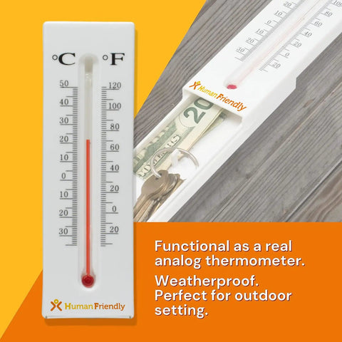 Hidden Key Safe That Doubles As A Real Thermometer Diversion Safe For Indoor And Outdoor Use With A Hidden Compartment Discreet Storage For Keys Money And USB Drives