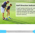 Golf Alignment Rods Swing Trainer And Alignment Aid With Telescoping Sections And Magnetic Base for practice on green.
