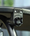 Close-up of adjustment knob on Three Person Outdoor Porch Swing With Stand And Tilt Canopy, Steel Frame Patio Swing
