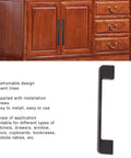5 Inch Aluminum Alloy Drawer Handles Set Matte Black Cabinet Pulls With Solid Base Includes Screws Durable Rust Resistant Hardware For Kitchen And Bathroom Drawers Easy Install 10 Pack on wood cabinet doors