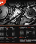 Beefed Up 84 Inch Serpentine Drive Belt Compatible With Honda Accord, Acura TL, Mercedes E350 engine chart background image