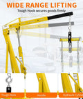 Heavy Duty Hydraulic Engine Hoist Cherry Picker Crane Packs A Bad Ass 4400 Lb Capacity, featuring tough hook and hydraulic cylinder for garage use.