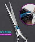 6.5 Inch Hair Cutting Scissors Set For Home And Salon Razor Shears with Comb featuring sharp blades and adjustable tension