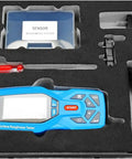 Portable Surface Roughness Tester With 22 Parameters, Real Time Clock, Ra And Rz Measurement, Ultra Accurate 0.001, LCD Display, Data Output And Printer Ready, Pro Profilometer For Production Floors in foam case