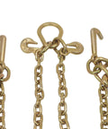 Beefy 5/16 Inch Grade 70 V Chain Bridle With RTJ Cluster Hooks And Grab Hooks, 3 Ft Legs, Tow Truck Chains 4700 LBS WLL