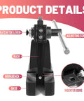 Close-up of 3 Ton Arbor Press Desktop Manual for Metal Forming, Plastic Cutting, Hole Punching, showing ratcheted lever and indenter bore.